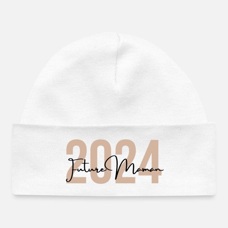 Future Maman 2024 - Bonnet bébé bio - blanc