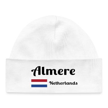 Almere Niederlande - Stilvolle Drucke - Baby Organic Mütze - Weiß - Vorne