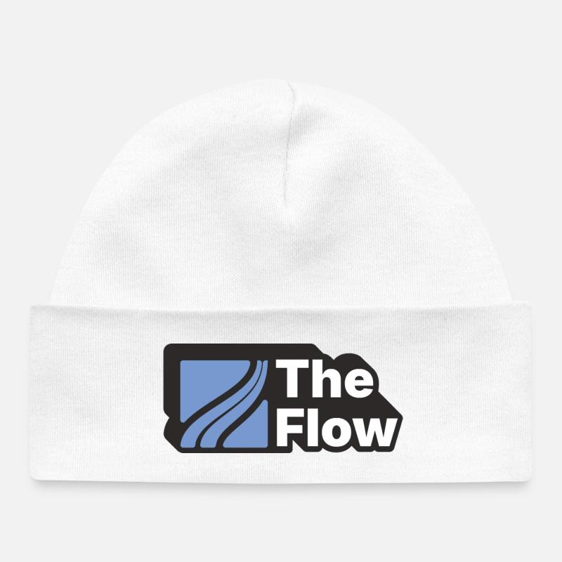 The Flow Pattern Design - Baby Organic Beanie - white