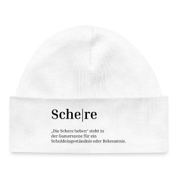 Scissors - Baby Organic Beanie - white - Front