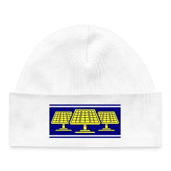 Panneaux solaires photovoltaïques - Bonnet bébé bio - blanc - Devant