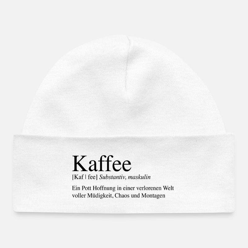 Café - Une marmite d’espoir... - Bonnet bébé bio - blanc
