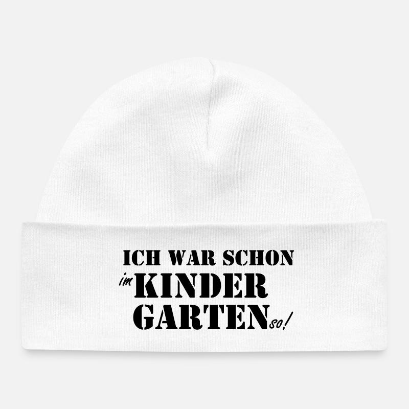 School Beginner Kindergarten - Baby Organic Beanie - white