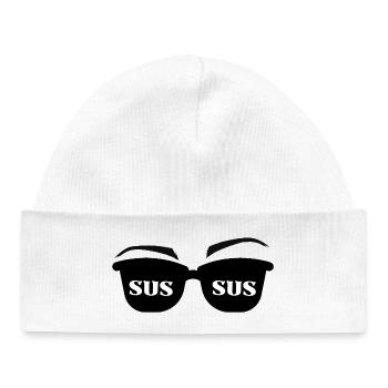 SUS Sonnenbrillen Meme Design - Baby Organic Mütze - Weiß - Vorne