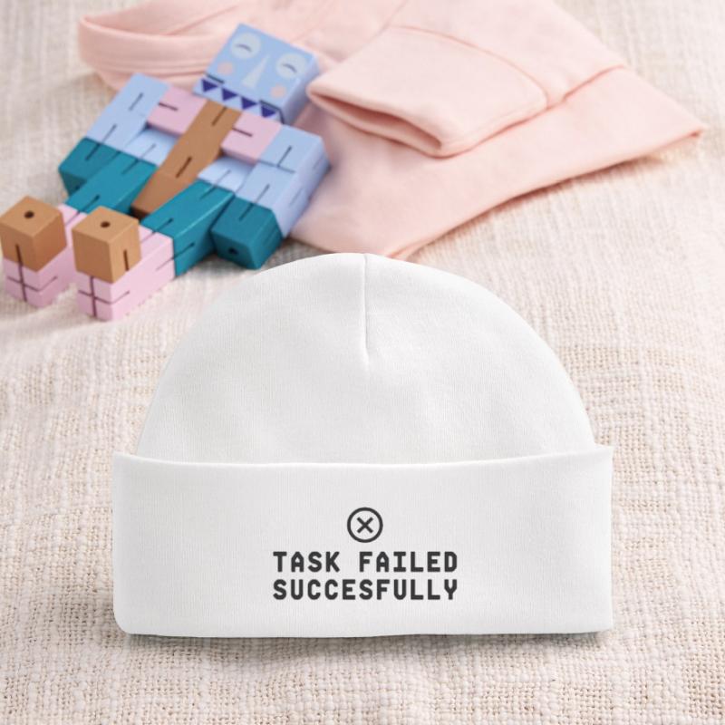 Task Failed Successfully IT Paradoxon Baby Organic Beanie
