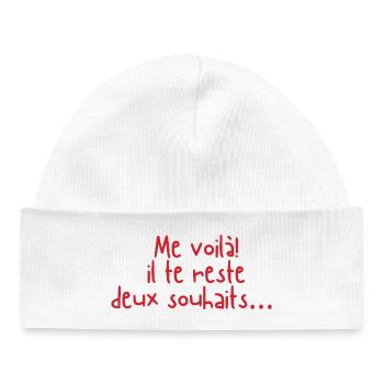 Here I am, you have two wishes left - humor - Baby Organic Beanie - white - Front