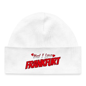 Yes I Love Frankfurt – Pour de vrais fans de Frankfurt - Bonnet bébé bio - blanc - Devant