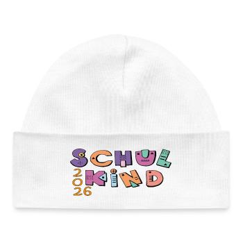 Schoolchild 2026 Colorful Letters - Baby Organic Beanie - white - Front