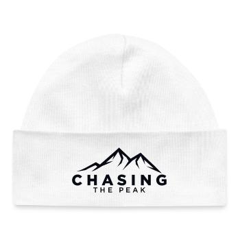 Chasse au sommet : randonnée dans les montagnes : aventure en nature - Bonnet bébé bio - blanc - Devant