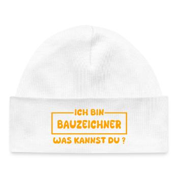 Gift for draftsman - Baby Organic Beanie - white - Front