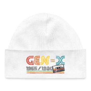 Gen-X Generation X 1965-1980 Retro Colors - Baby Organic Beanie - white - Front