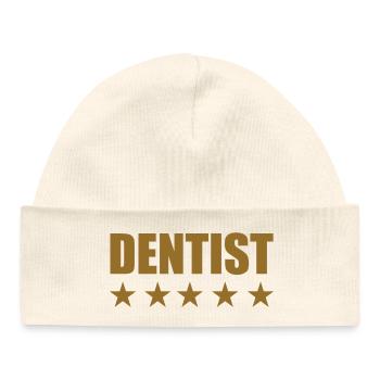 Five Stars Dentist Gold Badge - Bonnet bébé bio - blanc - Devant