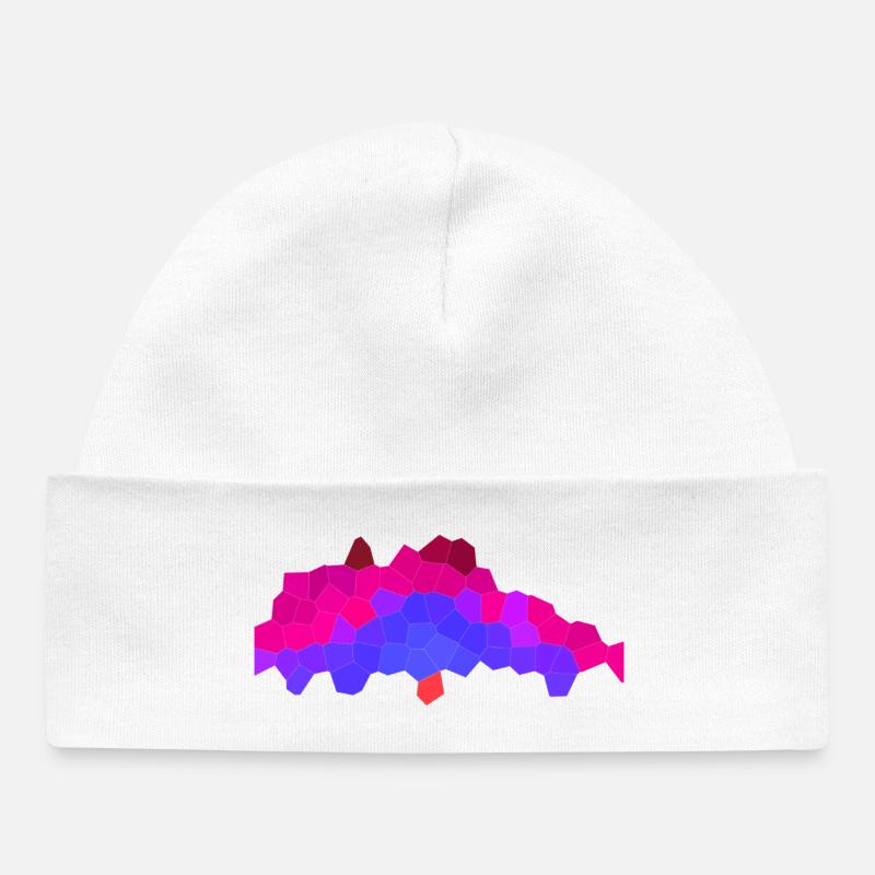 Berry Neon Horizon - Bonnet bébé bio - blanc
