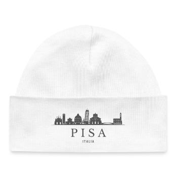 Pisa Skyline, Pisa Italy - Baby Organic Beanie - white - Front