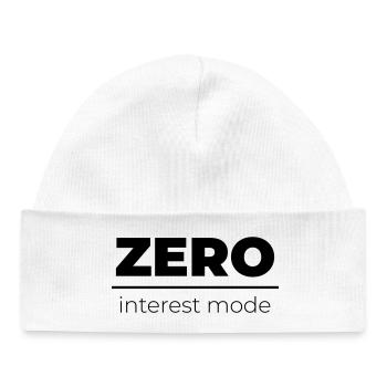Zero Interest Mode | Minimal Statement - Baby Organic Mütze - Weiß - Vorne