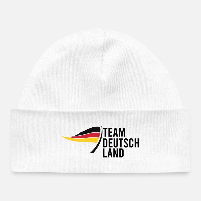 Équipe Allemagne - Bonnet bébé bio - blanc