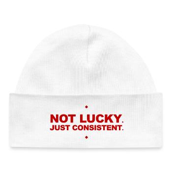 Motivational Gym Slogan - Baby Organic Beanie - white - Front