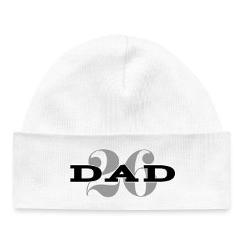 Dad 26 Baby Dad Father's Day Gift Dad 2026 - Baby Organic Beanie - white - Front