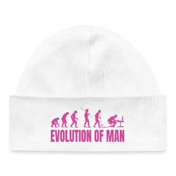 Evolution of Man Programmierer Informatik pink - Baby Organic Mütze - Weiß - Vorne