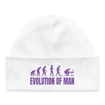 Programmierer Computerfreak Evolution Retro - Baby Organic Mütze - Weiß - Vorne
