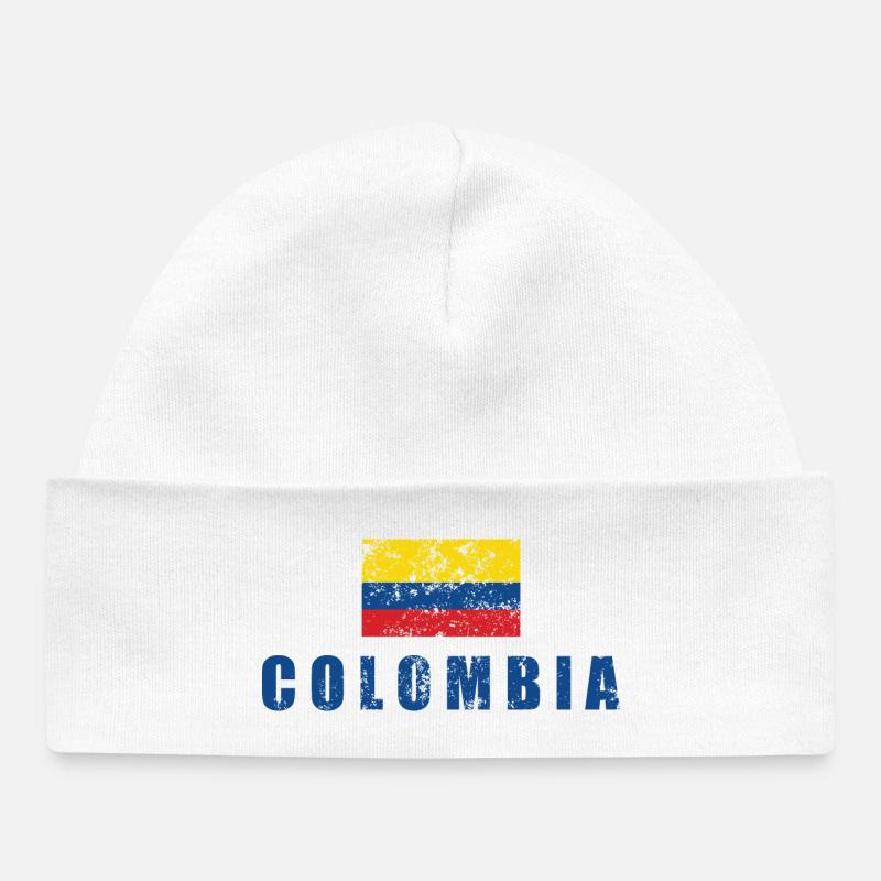 Colombie - Bonnet bébé bio - blanc