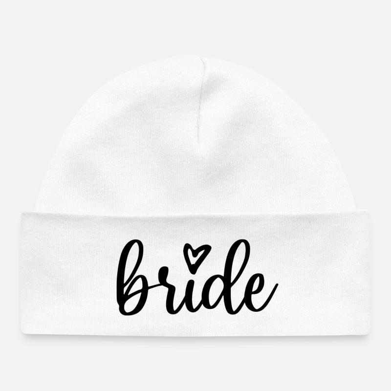 Bride - Baby Organic Beanie - white