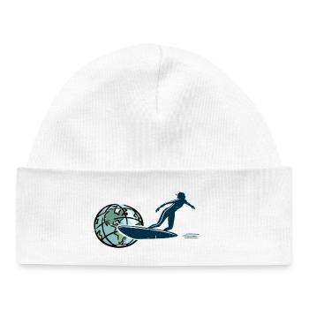 SURF over the World - Baby Organic Mütze - Weiß - Vorne