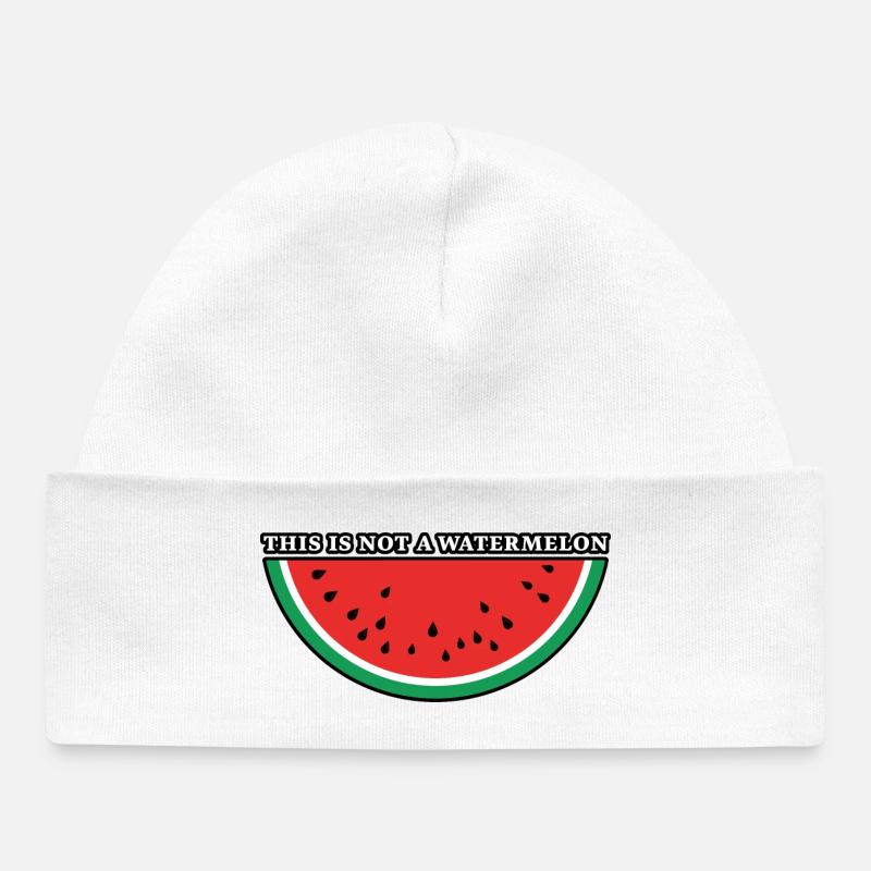 This Is Not A Watermelon - Bonnet bébé bio - blanc