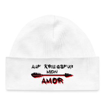 sur le pied de guerre midn Cupidon - sur le pied de guerre avec Cupidon - Bonnet bébé bio - blanc - Devant