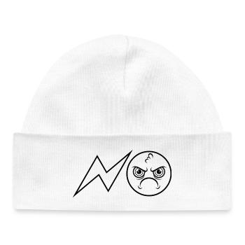 NON / Non / Non / Jamais / Non - Bonnet bébé bio - blanc - Devant