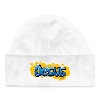 Jesus saves - Baby Organic Mütze - Weiß - Vorne