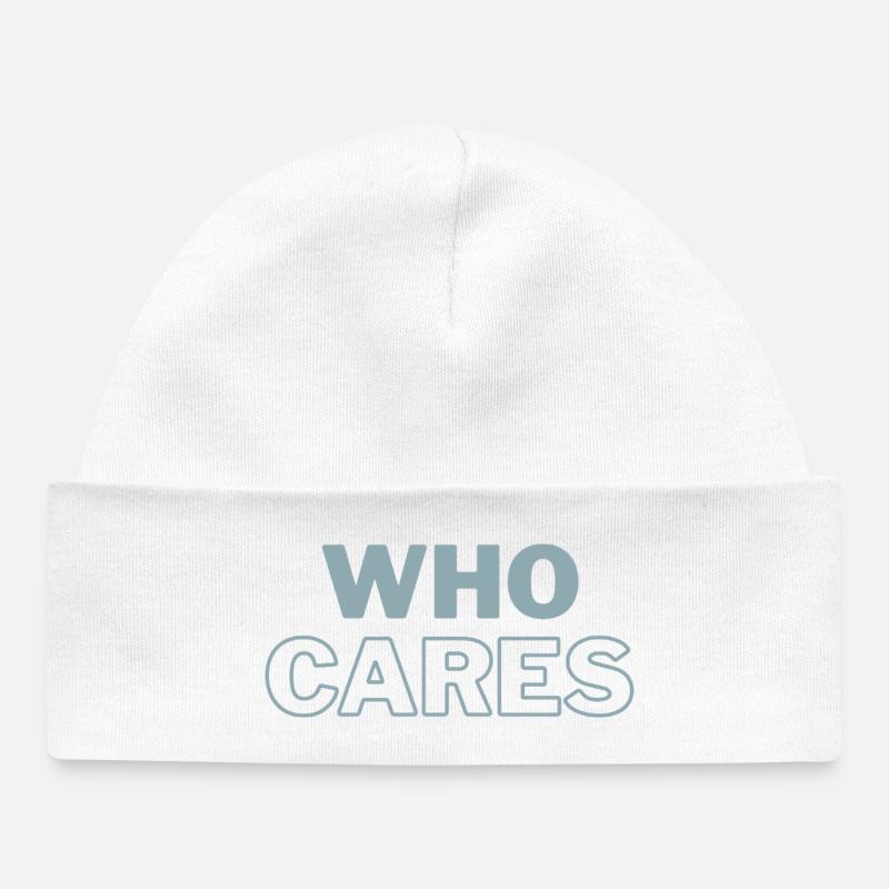 Imprimer Who Cares - Bonnet bébé bio - blanc