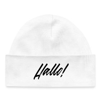 Peint à la main Hello Design pour les vêtements - Bonnet bébé bio - blanc - Devant