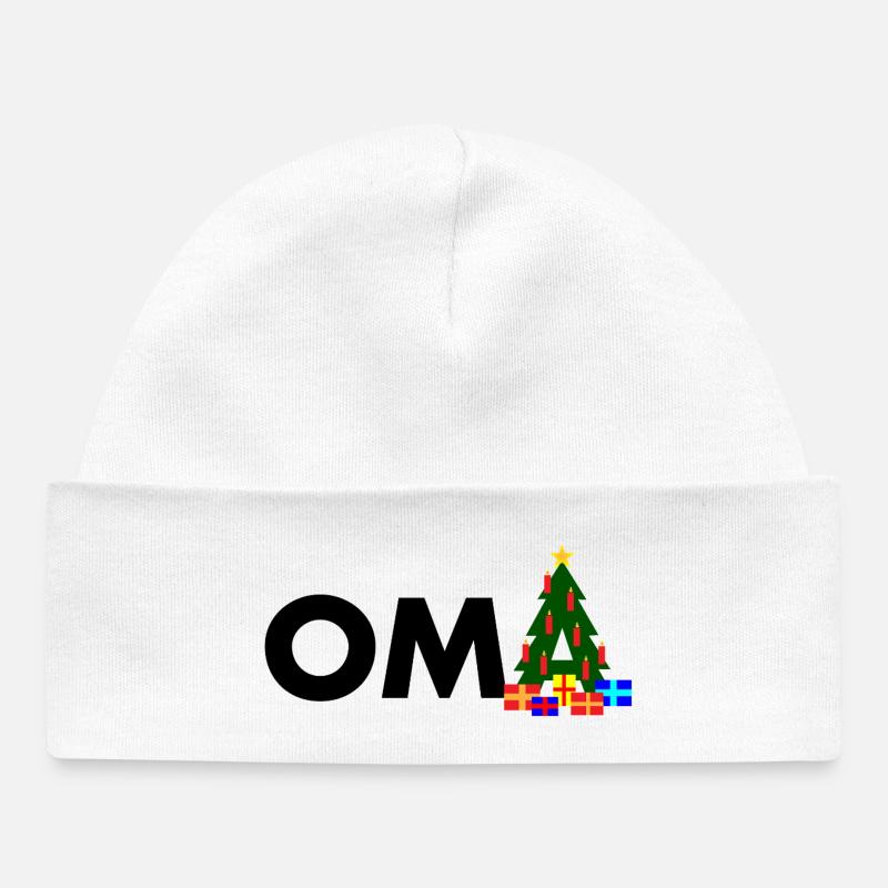 Grand-mère Sapin de Noël - Bonnet bébé bio - blanc