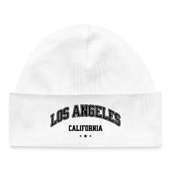Los Angeles Arc Lettering - Baby Organic Beanie - white - Front