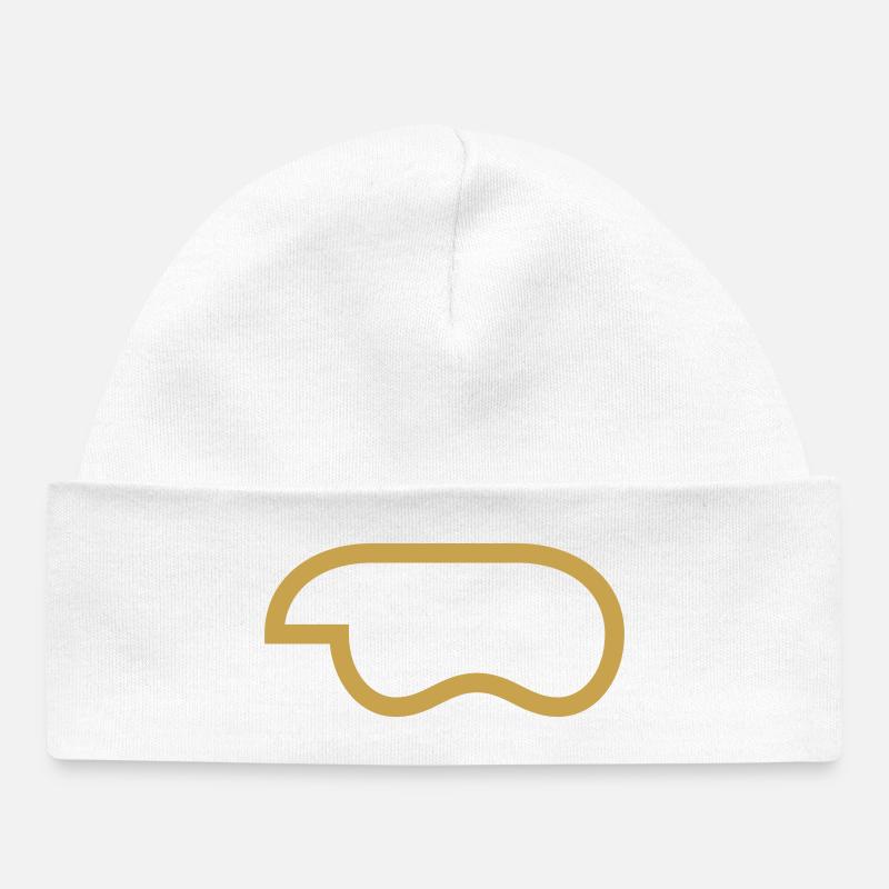 Or du contour de la manette - Bonnet bébé bio - blanc