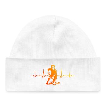 Einfach Floorball zeitloses Design - Baby Organic Mütze - Weiß - Vorne