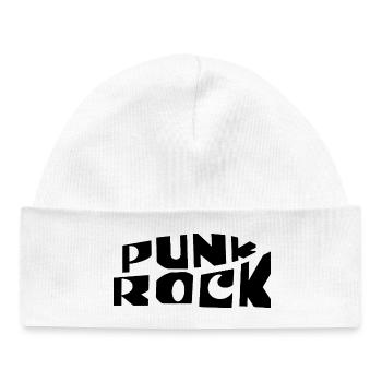 Punkrock Mutige Typografie - Baby Organic Mütze - Weiß - Vorne