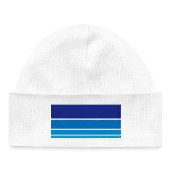 Background Blue - Baby Organic Beanie - white - Front