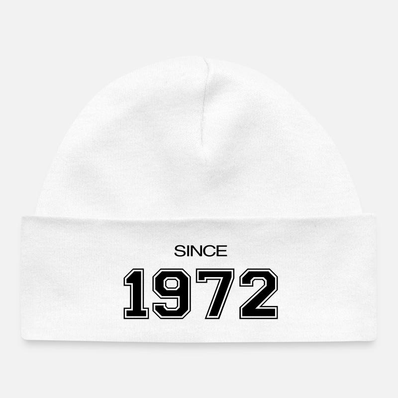 cadeau d'anniversaire 1972 - Bonnet bébé bio - blanc