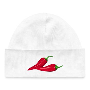 Chili chaud - Bonnet bébé bio - blanc - Devant