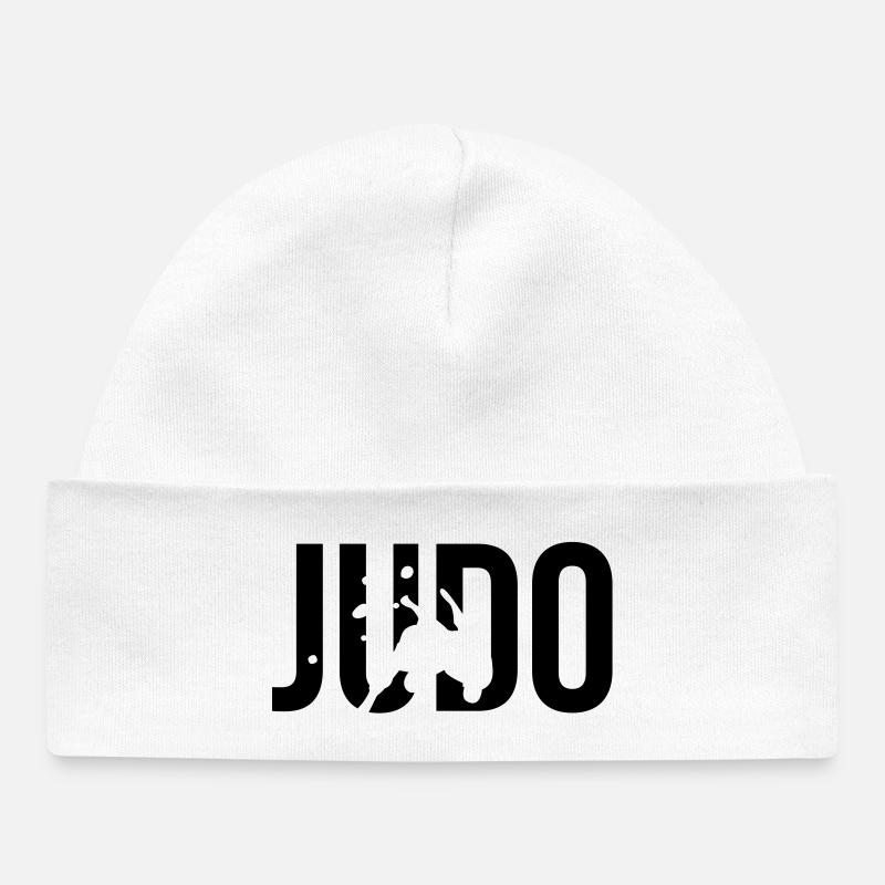 judo - Bonnet bébé bio - blanc