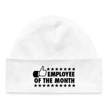 Employé du mois - Bonnet bébé bio - blanc - Devant