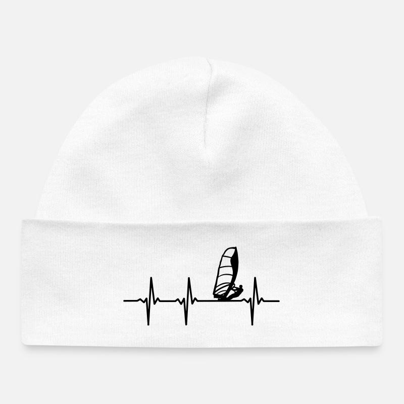 ECG de planches à voile - Bonnet bébé bio - blanc