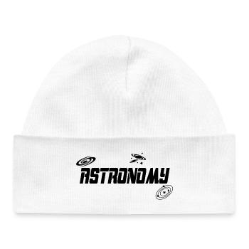 Astronomie - Bonnet bébé bio - blanc - Devant