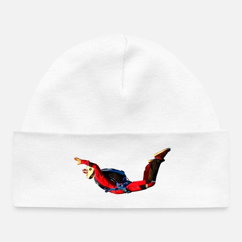 Parachutiste - Bonnet bébé bio - blanc