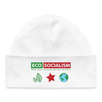 Eco Socialismo - Bonnet bébé bio - blanc - Devant