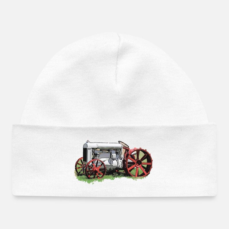 Tracteur Fordson Modèle F - Bonnet bébé bio - blanc