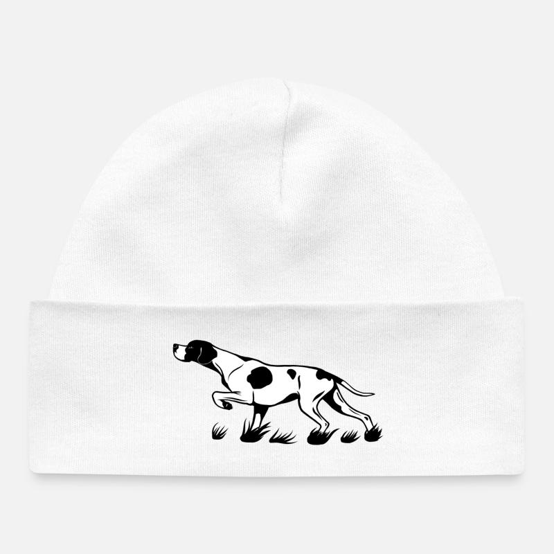 Pointer above - Baby Organic Beanie - white