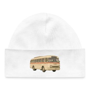 Rolling memory in retro look - Baby Organic Beanie - white - Front